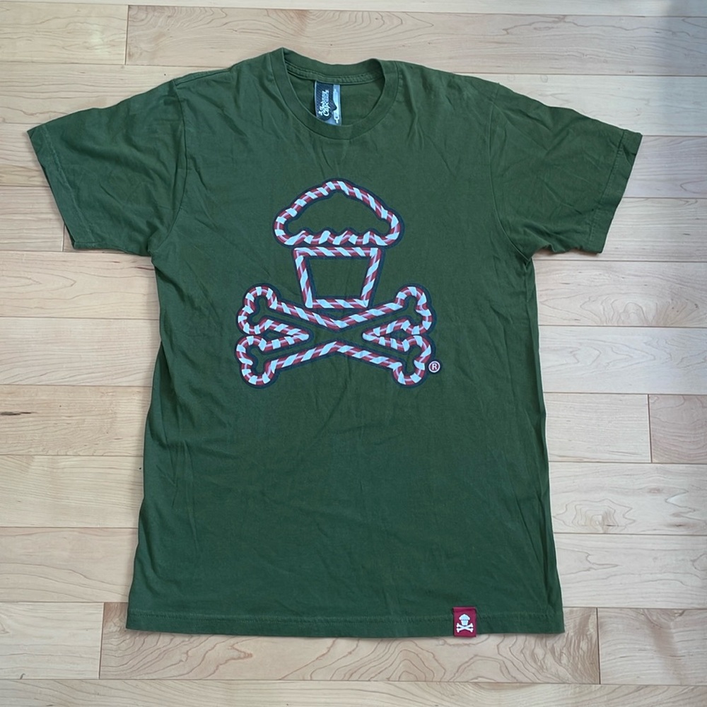 Johnny Cupcakes Christmas Candy Cane Logo T-shirt